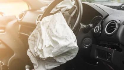 Photo of blown airbag