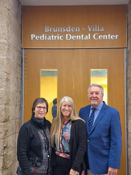 Dean Cecile A. Feldman (left), Nancy Villa (center), and Cavan Brunsden (right)